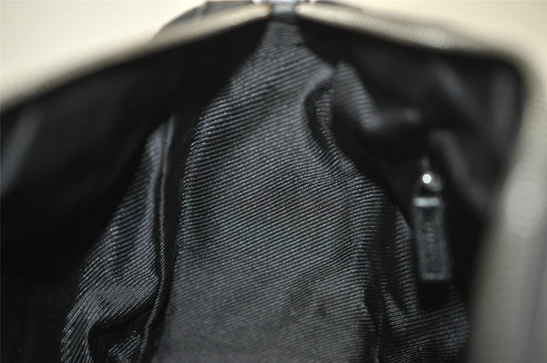 Authentic GUCCI Vintage Hand Boston Bag GG Canvas Leather 0000851 Black 2913K