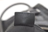 Authentic GUCCI Vintage Hand Boston Bag GG Canvas Leather 0000851 Black 2913K
