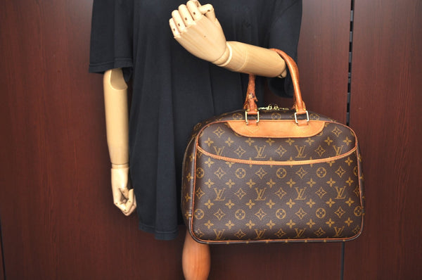 Authentic Louis Vuitton Monogram Deauville Hand Bag M47270 LV Junk 2914J