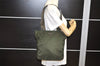 Authentic PRADA Nylon Tessuto Leather Shoulder Tote Hand Bag Purse Green 2914K