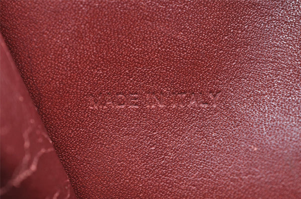 Authentic Cartier Must de Cartier Clutch Hand Bag Leather Bordeaux Red 2915I
