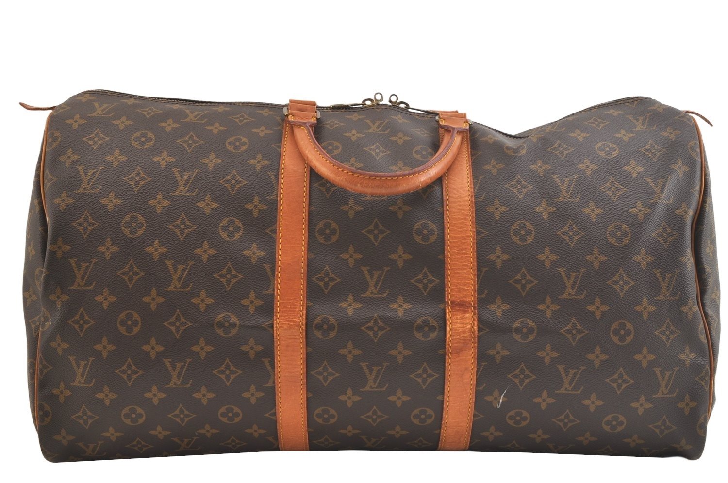 Authentic Louis Vuitton Monogram Keepall 55 Travel Boston Bag M41424 LV 2915K