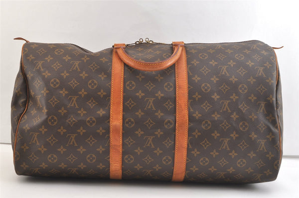 Authentic Louis Vuitton Monogram Keepall 55 Travel Boston Bag M41424 LV 2915K