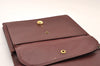 Authentic Cartier Must de Cartier Clutch Hand Bag Leather Bordeaux Red 2916I