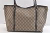 Authentic GUCCI Vintage Shoulder Tote Bag GG PVC Enamel 197953 Brown 2916K