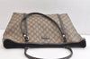 Authentic GUCCI Vintage Shoulder Tote Bag GG PVC Enamel 197953 Brown 2916K