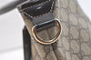 Authentic GUCCI Vintage Shoulder Tote Bag GG PVC Enamel 197953 Brown 2916K