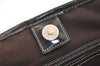 Authentic GUCCI Vintage Shoulder Tote Bag GG PVC Enamel 197953 Brown 2916K