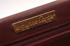 Authentic Cartier Must de Cartier Clutch Hand Bag Leather Bordeaux Red 2917I