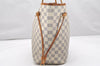 Authentic Louis Vuitton Damier Azur Neverfull MM Tote Bag N51107 LV 2917K