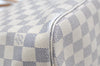 Authentic Louis Vuitton Damier Azur Neverfull MM Tote Bag N51107 LV 2917K