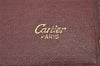 Authentic Cartier Must de Long Wallet Glasses Case Leather Bordeaux 4Set 2918I