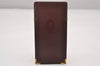 Authentic Cartier Must de Long Wallet Glasses Case Leather Bordeaux 4Set 2918I