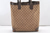 Authentic GUCCI Vintage Shoulder Tote Bag GG Canvas Leather 0021121 Brown 2918J