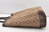 Authentic GUCCI Vintage Shoulder Tote Bag GG Canvas Leather 0021121 Brown 2918J