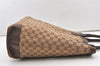 Authentic GUCCI Vintage Shoulder Tote Bag GG Canvas Leather 0021121 Brown 2918J