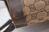 Authentic GUCCI Vintage Shoulder Tote Bag GG Canvas Leather 0021121 Brown 2918J