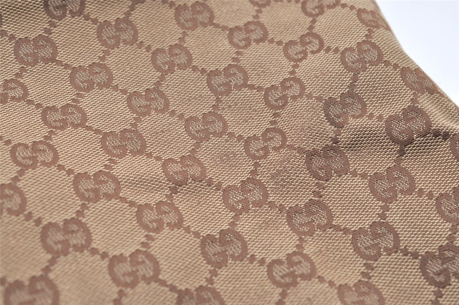 Authentic GUCCI Vintage Shoulder Tote Bag GG Canvas Leather 0021121 Brown 2918J