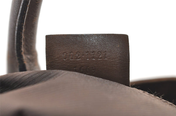 Authentic GUCCI Vintage Shoulder Tote Bag GG Canvas Leather 0021121 Brown 2918J