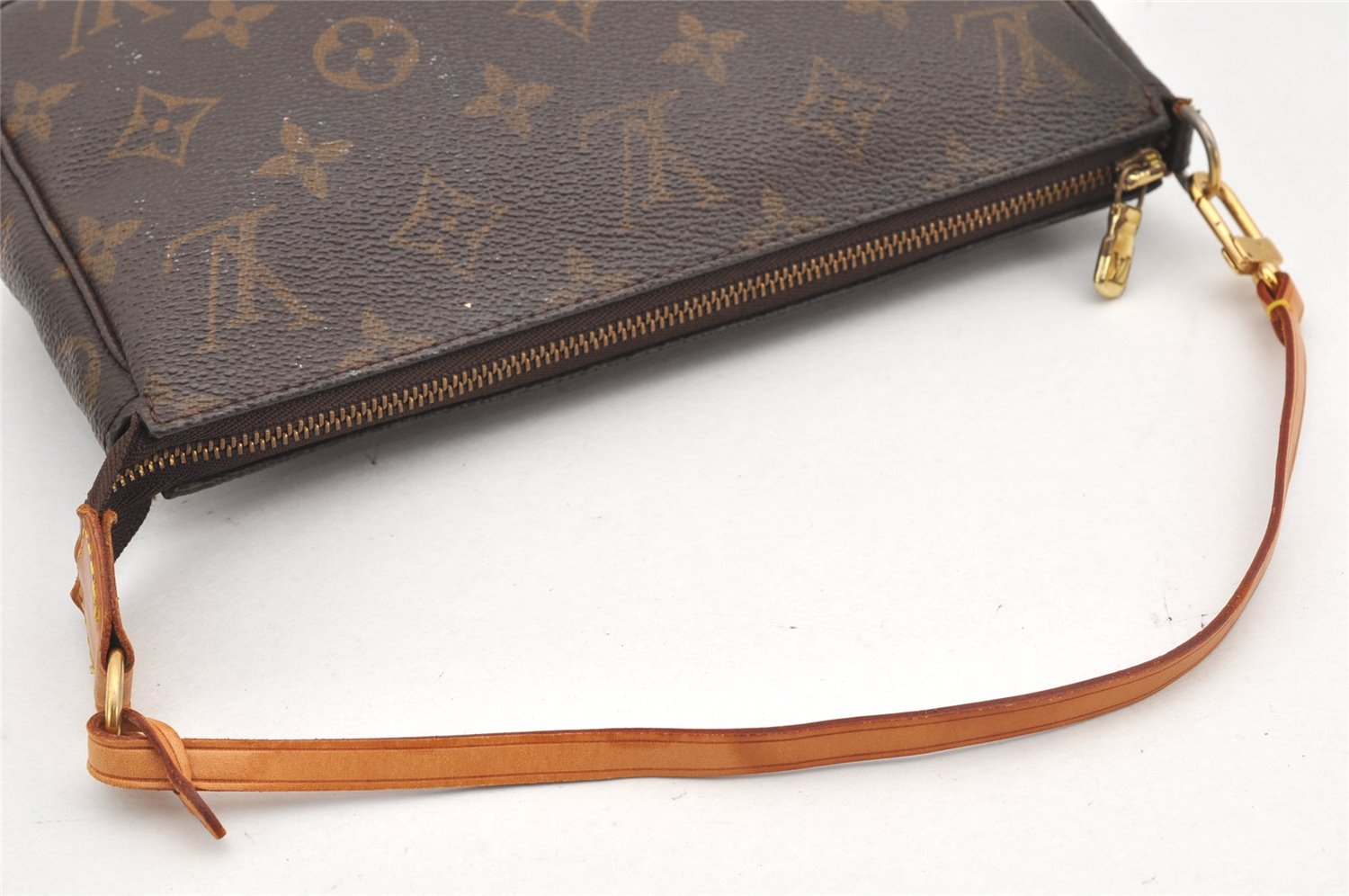 Authentic Louis Vuitton Monogram Pochette Accessoires Pouch M51980 LV 2918K