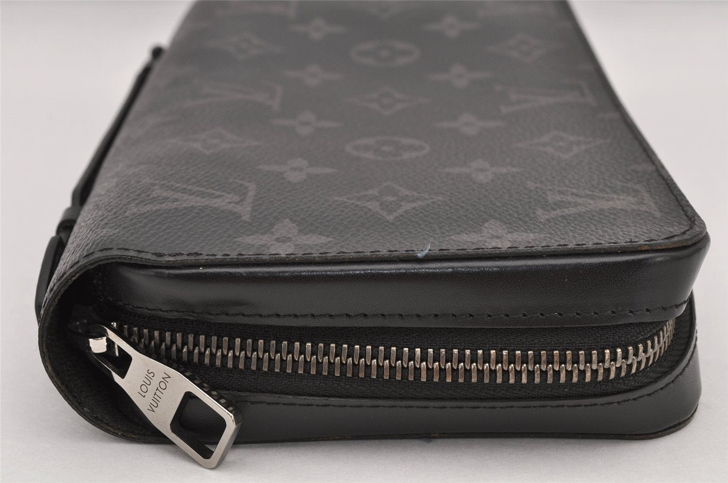 Authentic Louis Vuitton Monogram Eclipse Zippy XL Wallet M61698 LV 2920K