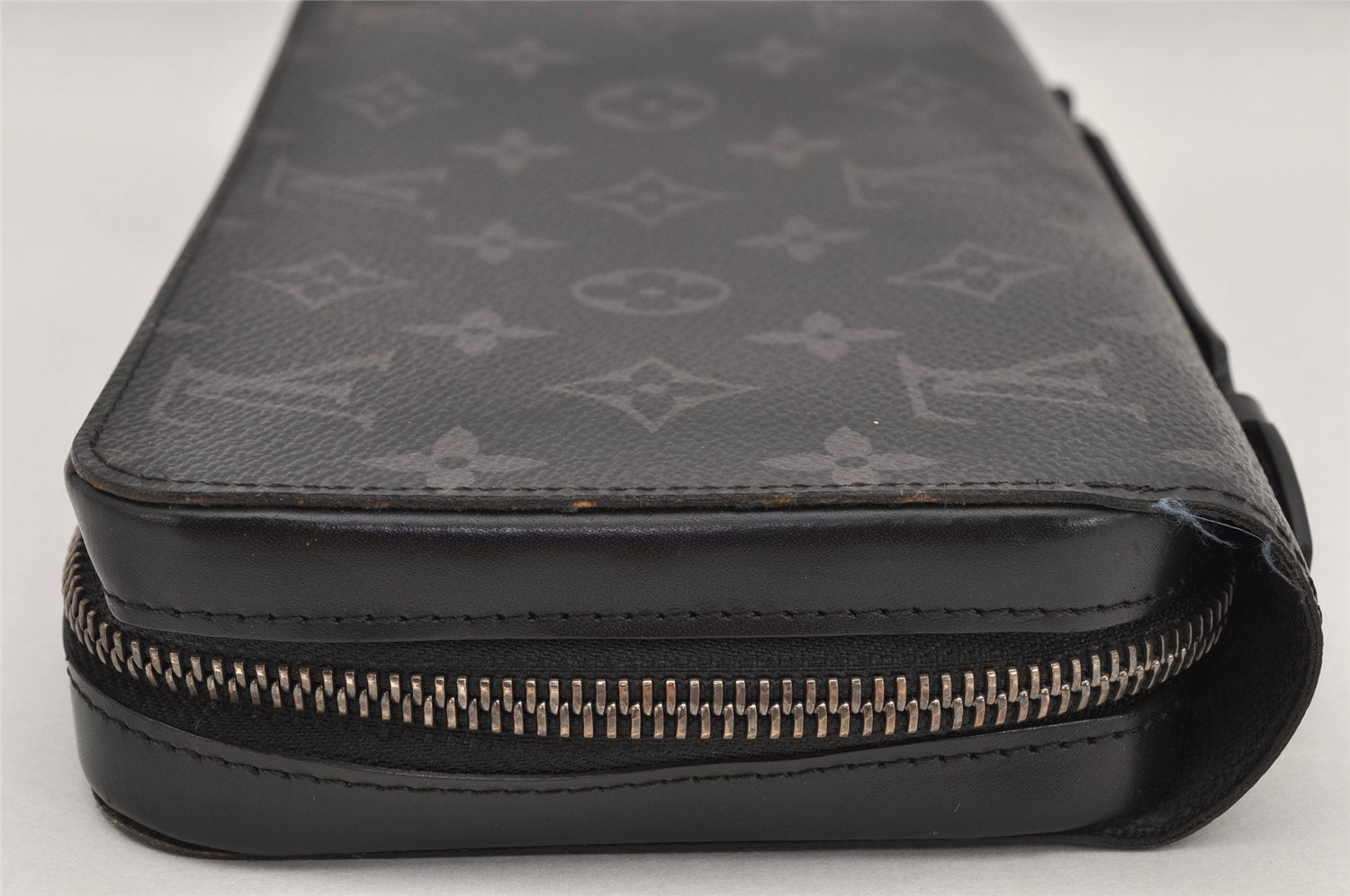 Authentic Louis Vuitton Monogram Eclipse Zippy XL Wallet M61698 LV 2920K