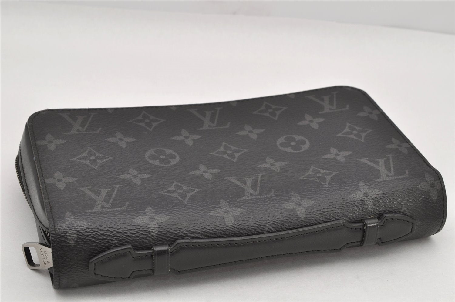 Authentic Louis Vuitton Monogram Eclipse Zippy XL Wallet M61698 LV 2920K