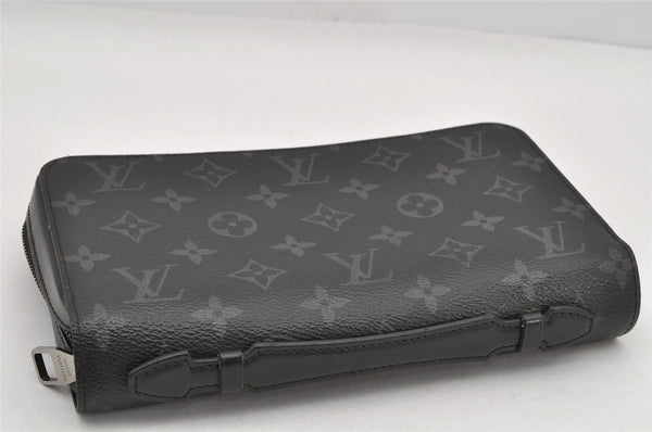 Authentic Louis Vuitton Monogram Eclipse Zippy XL Wallet M61698 LV 2920K