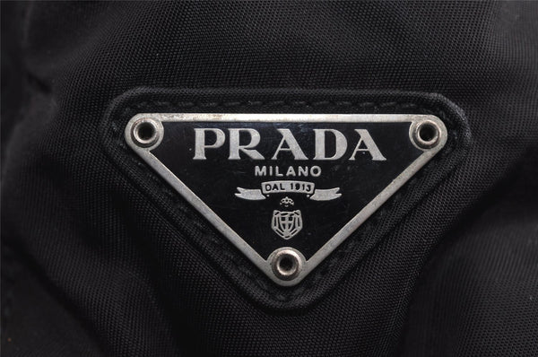 Authentic PRADA Vintage Nylon Tessuto Shoulder Hand Bag Purse Black 2921J