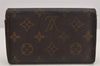 Authentic Louis Vuitton Monogram Porte Monnaie Billets Tresor Wallet Junk 2923K