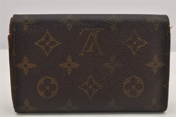 Authentic Louis Vuitton Monogram Porte Monnaie Billets Tresor Wallet Junk 2923K