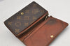 Authentic Louis Vuitton Monogram Porte Monnaie Billets Tresor Wallet Junk 2923K