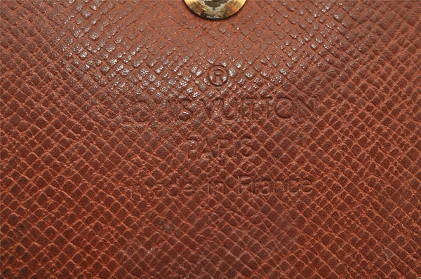 Authentic Louis Vuitton Monogram Porte Monnaie Billets Tresor Wallet Junk 2923K