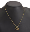 Authentic Christian Dior Gold Tone Chain Pendant Necklace CD 2924J