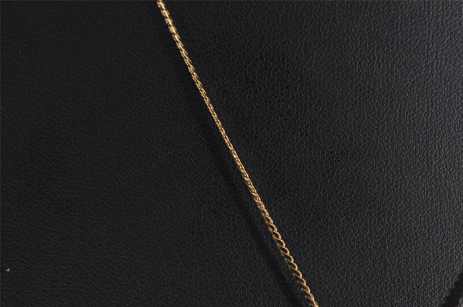 Authentic Christian Dior Gold Tone Chain Pendant Necklace CD 2924J