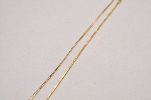 Authentic Christian Dior Gold Tone Chain Pendant Necklace CD 2924J