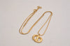 Authentic Christian Dior Gold Tone Chain Pendant Necklace CD 2924J