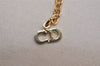 Authentic Christian Dior Gold Tone Chain Pendant Necklace CD 2924J