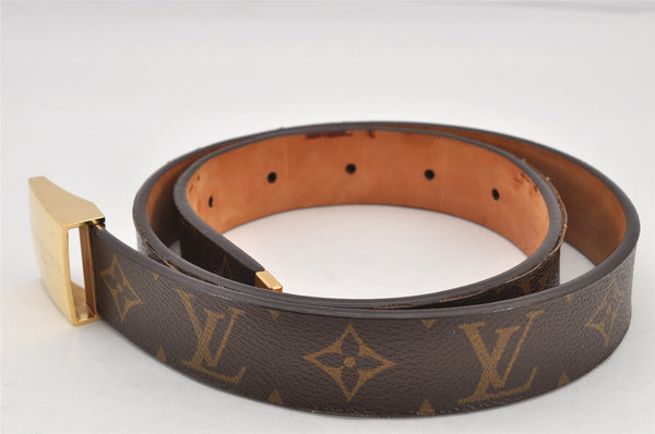 Authentic Louis Vuitton Monogram Ceinture Carre Belt 80cm 31.5" M6800 LV 2924K