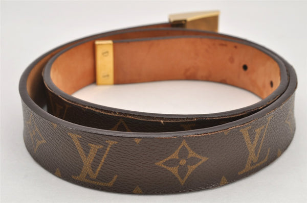 Authentic Louis Vuitton Monogram Ceinture Carre Belt 80cm 31.5" M6800 LV 2924K