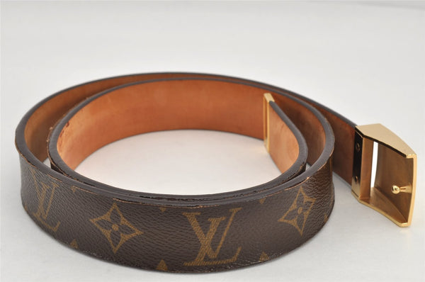 Authentic Louis Vuitton Monogram Ceinture Carre Belt 80cm 31.5" M6800 LV 2924K