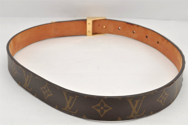 Authentic Louis Vuitton Monogram Ceinture Carre Belt 80cm 31.5" M6800 LV 2924K