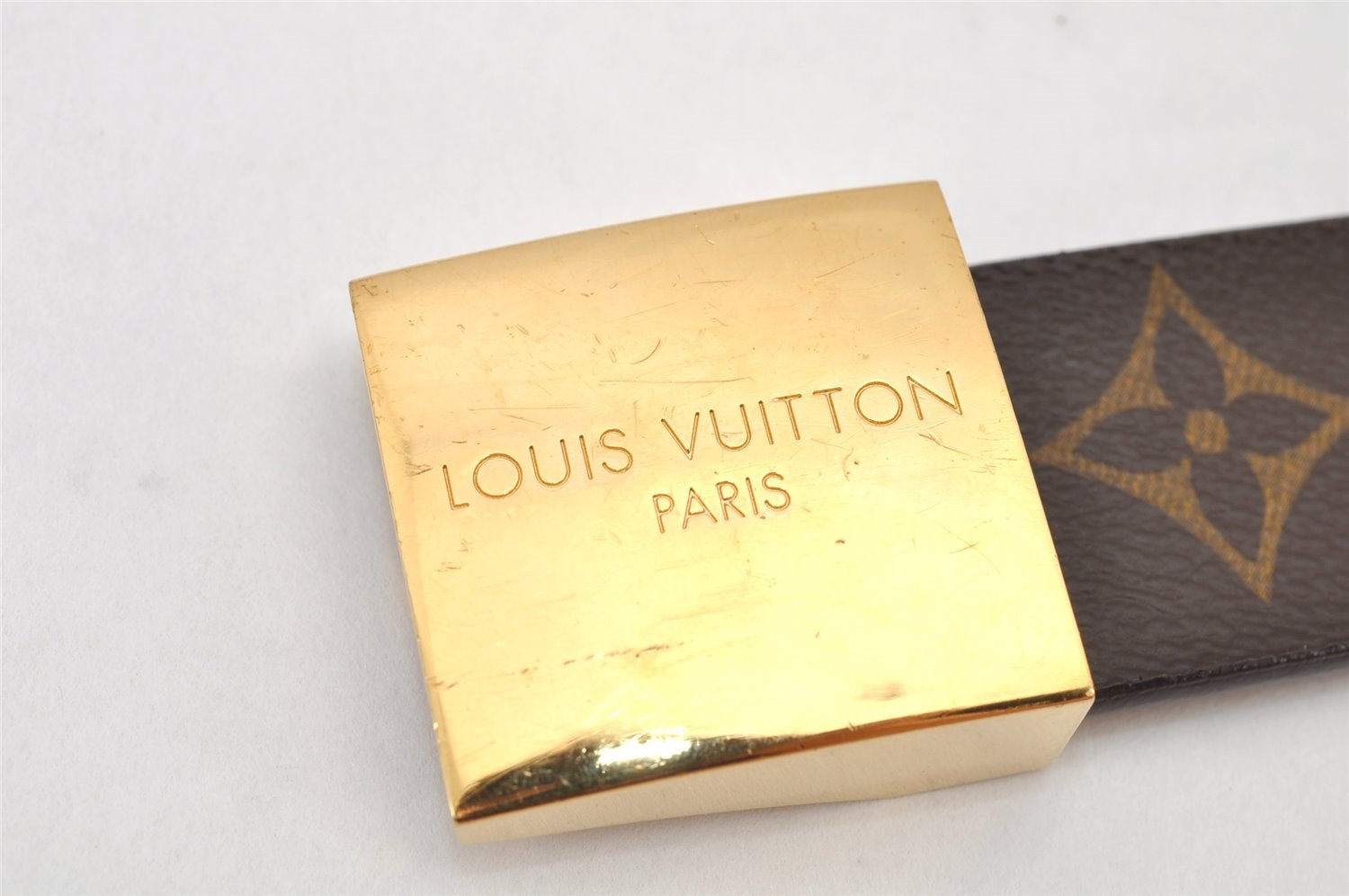 Authentic Louis Vuitton Monogram Ceinture Carre Belt 80cm 31.5
