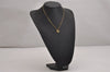 Authentic Christian Dior Gold Tone Chain Rhinestone Pendant Necklace CD 2925J