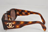 Auth CHANEL Matelasse Sunglasses Tortoise Shell 01450 Plastic Brown Junk 2925K