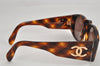 Auth CHANEL Matelasse Sunglasses Tortoise Shell 01450 Plastic Brown Junk 2925K