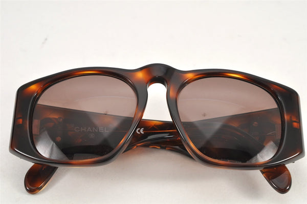 Auth CHANEL Matelasse Sunglasses Tortoise Shell 01450 Plastic Brown Junk 2925K