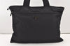 Authentic PRADA Vintage Nylon Tessuto Leather Shoulder Tote Bag Black 2926J
