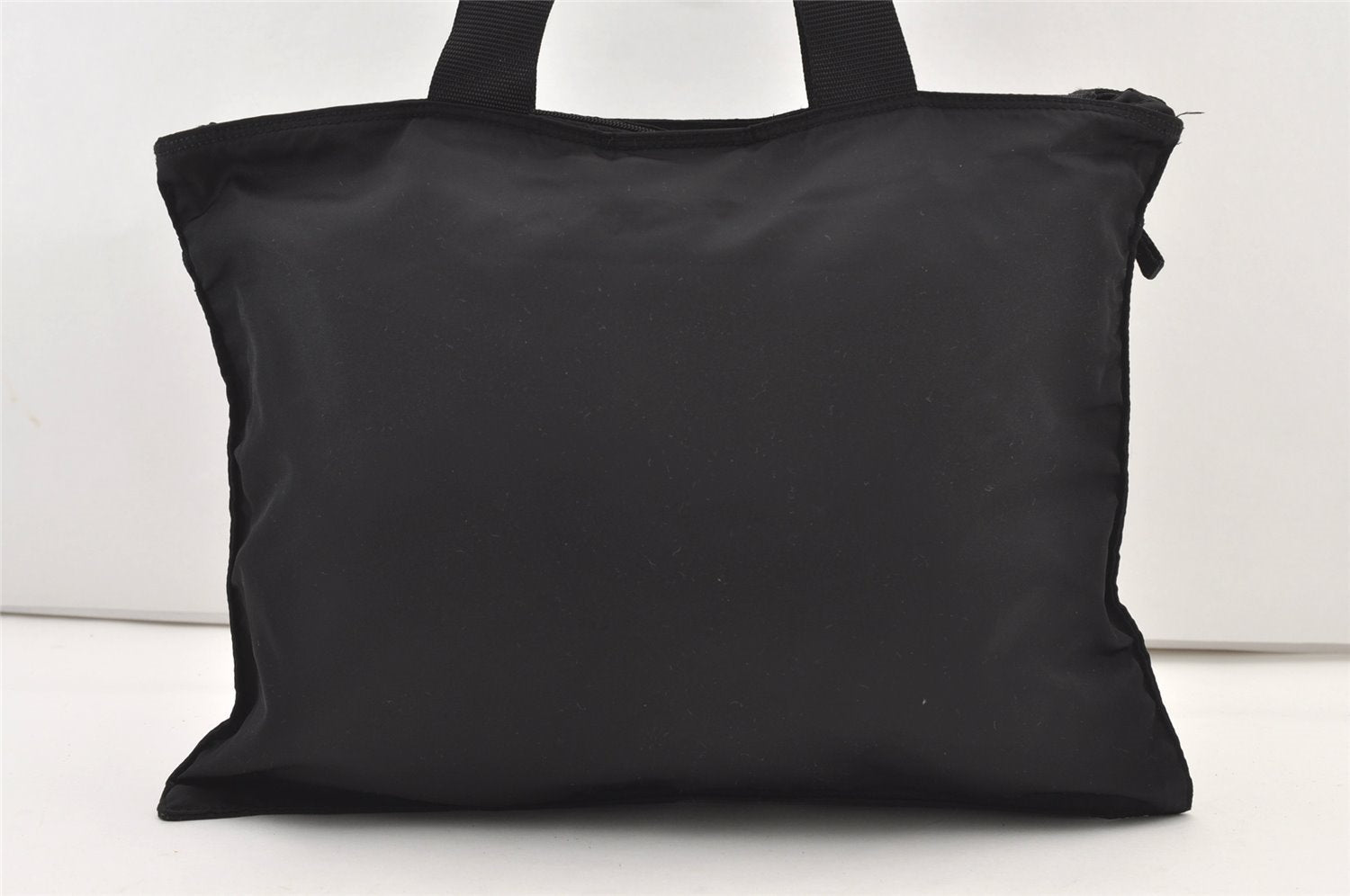 Authentic PRADA Vintage Nylon Tessuto Leather Shoulder Tote Bag Black 2926J
