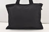 Authentic PRADA Vintage Nylon Tessuto Leather Shoulder Tote Bag Black 2926J